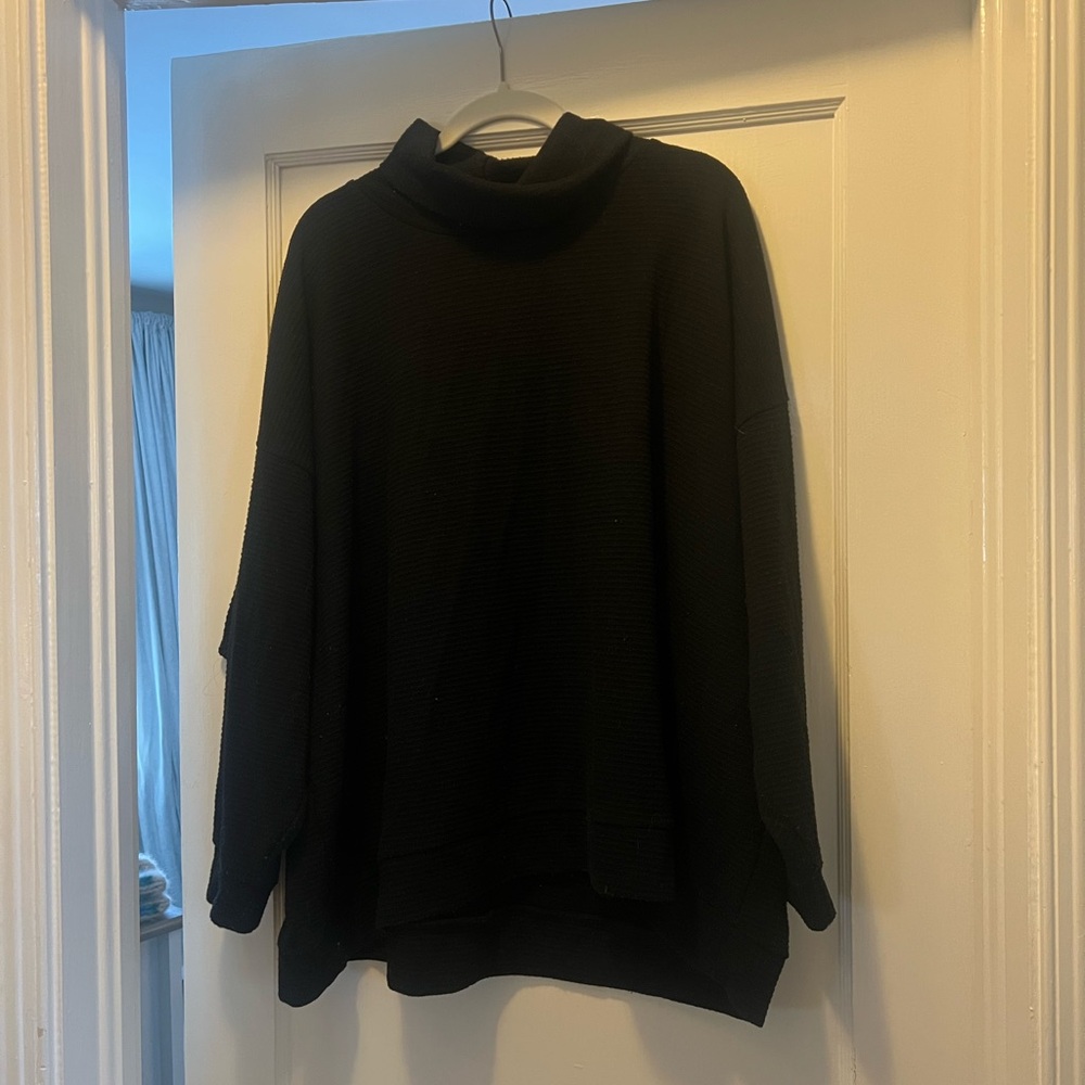 Black mock neck sweater